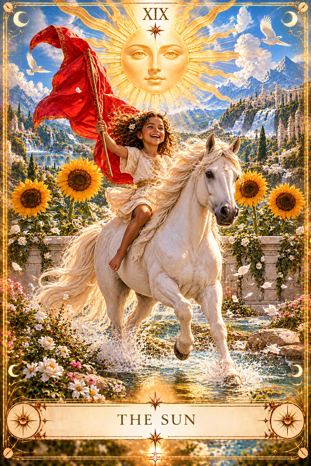 The Sun tarot card from the Self Says deck